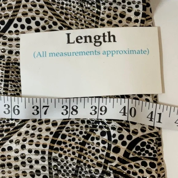 Tory Burch Silk Blend Jaquard Sleeveless Sheath Dress Metallic Size 12 - Picture 10 of 11